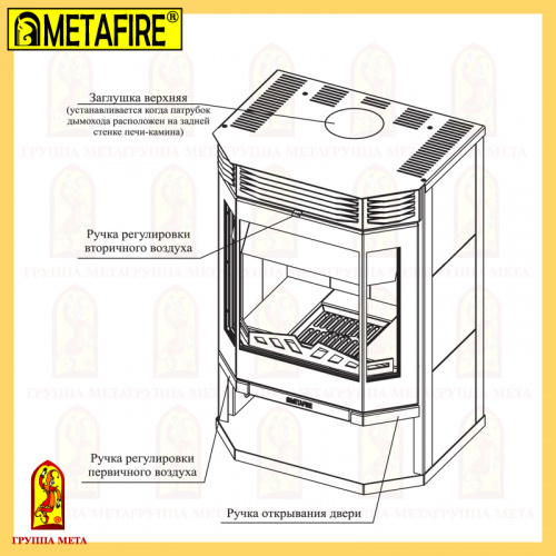 Монтаж печи-камина​ Мета Ангара-12