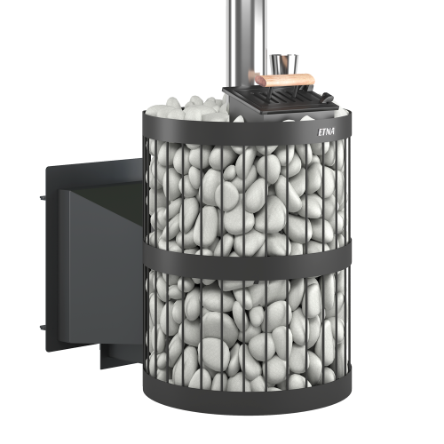 Печь для бани ЭТНА 18 (Панорама) М Стандарт Закрытая каменка