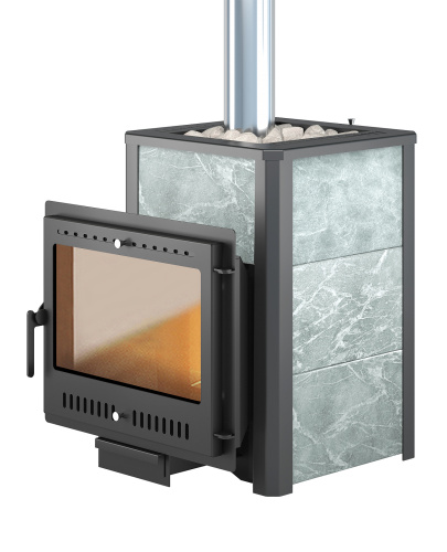 Печь для бани ВЕЗУВИЙ Легенда 22 Панорама "М" талькохлорит